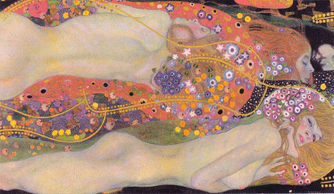 reproductie Water serpents II van Gustav Klimt